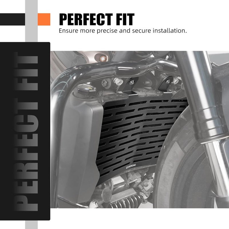 NICECNC Black Radiator Protection Grille Radiator Shield Compatible with Harley Sportster S RH1250S 2021-2024 - Image 2